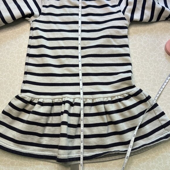 RALPH LAUREN Sweater Dress Girls Striped Nautical Polo Bear Fleece Lined Toddler - Picture 10 of 12